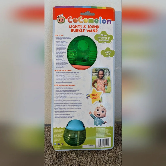 Cocomelon Light and Sound Musical Bubble Wand Includes Bubble Solution NIP - Picture 7 of 8